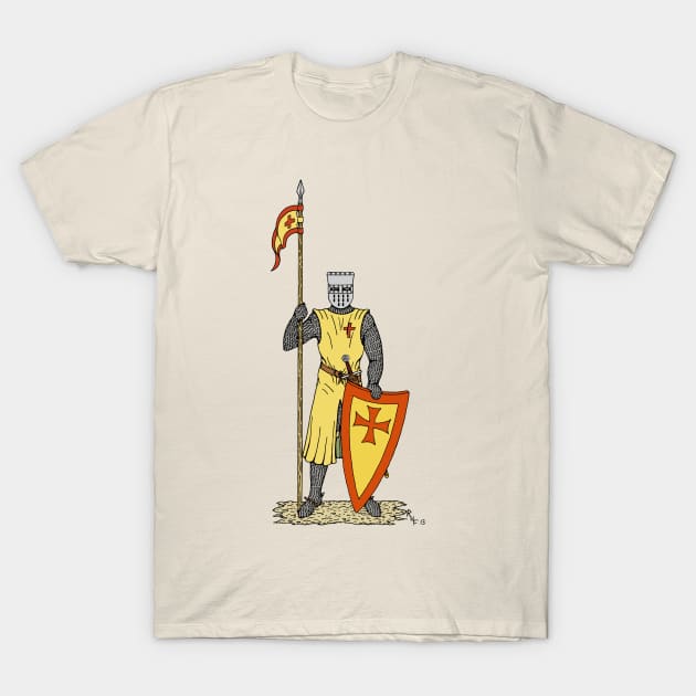 Medieval Knight Early 13th Century T-Shirt by AzureLionProductions